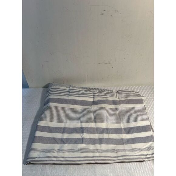 Playpen crib bedding sheet gray white stripes 26"x39" - Picture 2 of 5